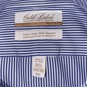 NWOT Mens Gold Label Dress Shirt